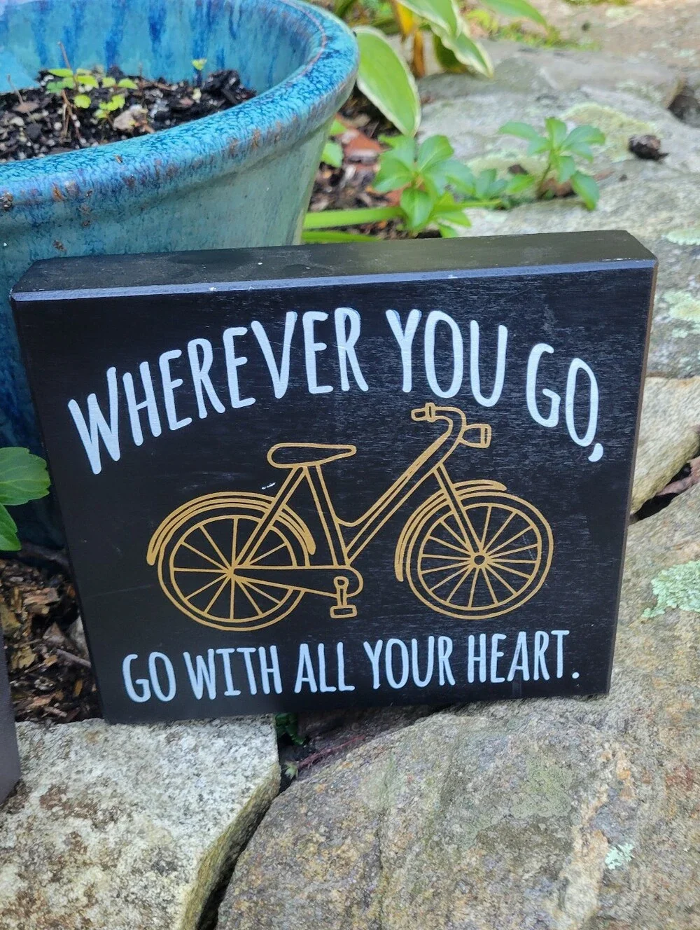 Set of 2 Inspirational Wall Decor Black Background Today I Will...
